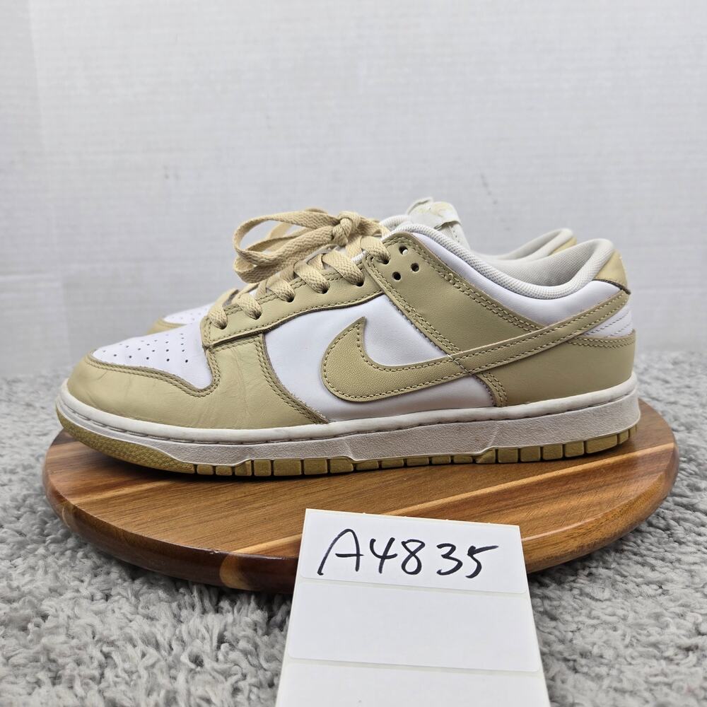 Nike Mens 9.5 Dunk Low Team Gold White Casual Daily Athletic Sneaker DV0833-100
